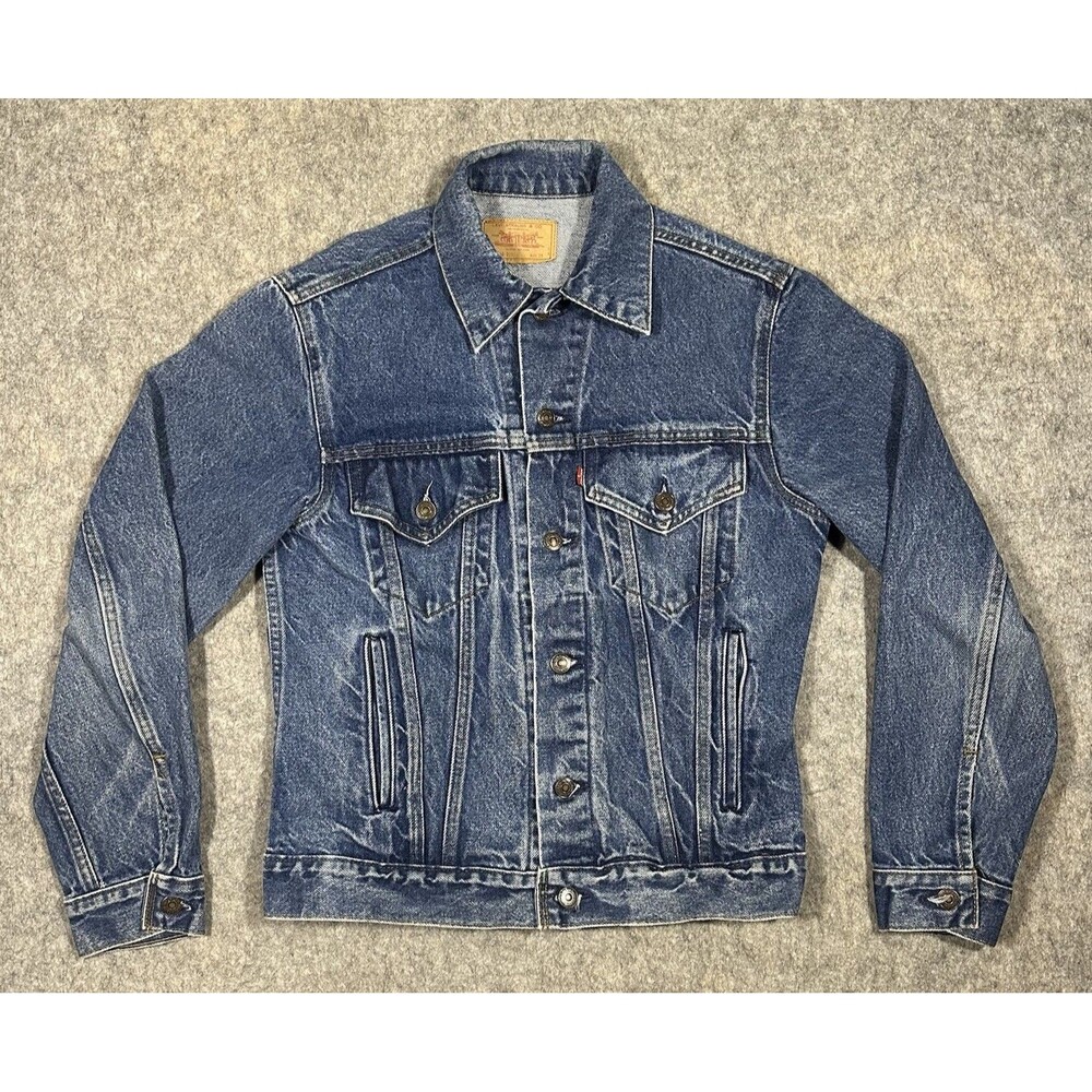 Levi’s Type 3 Denim Trucker Jacket Men’s 38 Blue  1980s Jean 70566-0216 USA Made